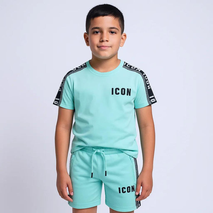 Mintgroene ICON set met sportieve look