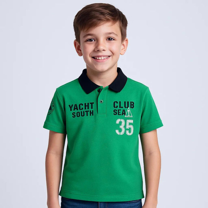 Groen poloshirt jongens yacht club