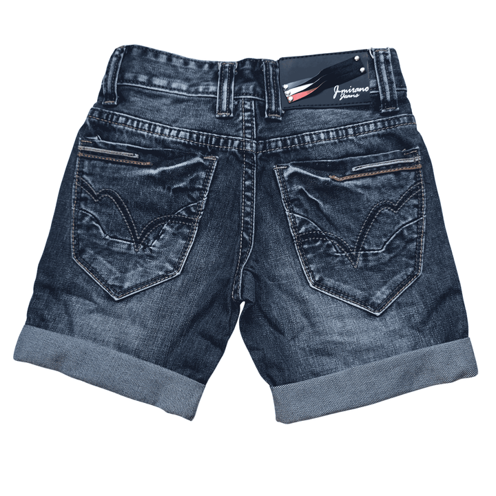 Donkerblauwe jongens korte broek met stoere stiksels