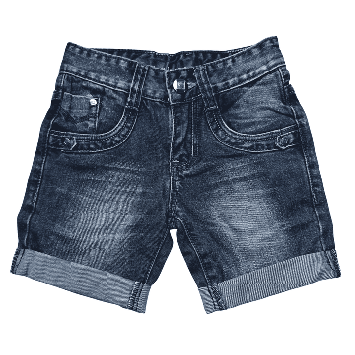 Donkerblauwe jongens korte broek met stoere stiksels