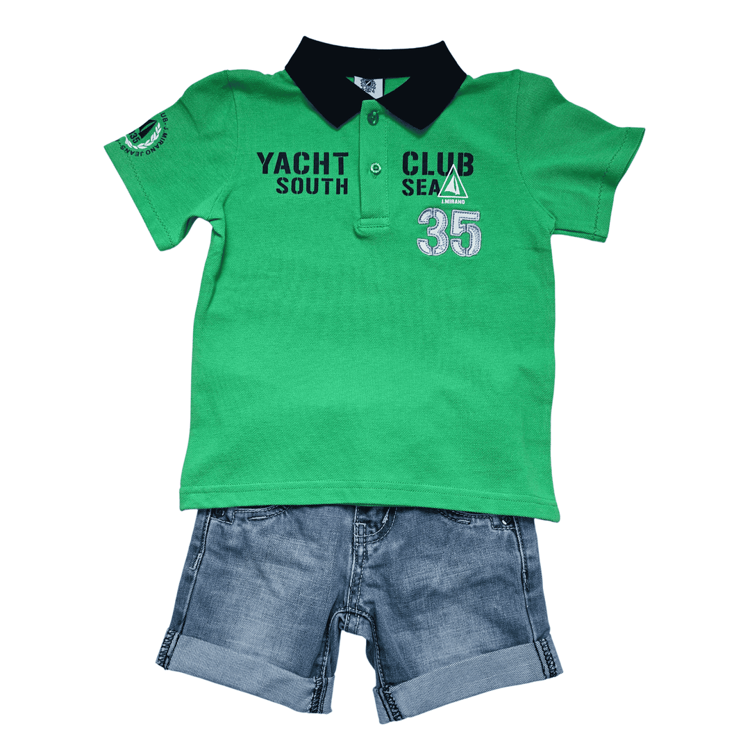 Groen poloshirt jongens yacht club