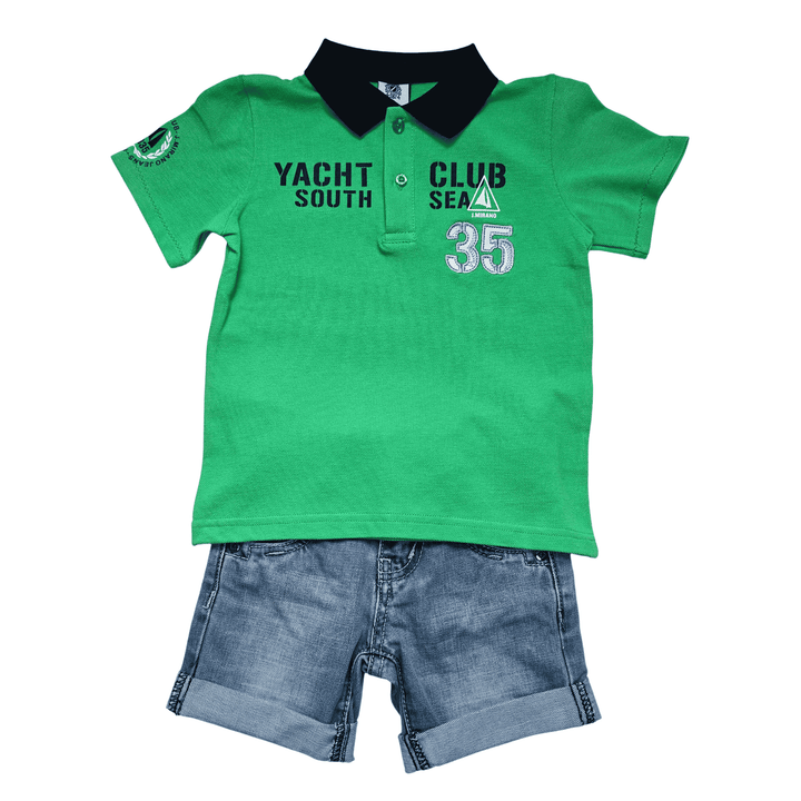 Groen poloshirt jongens yacht club