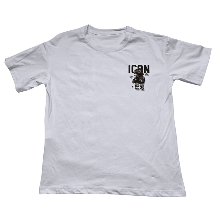 ICON shirt met toffe beer print wit