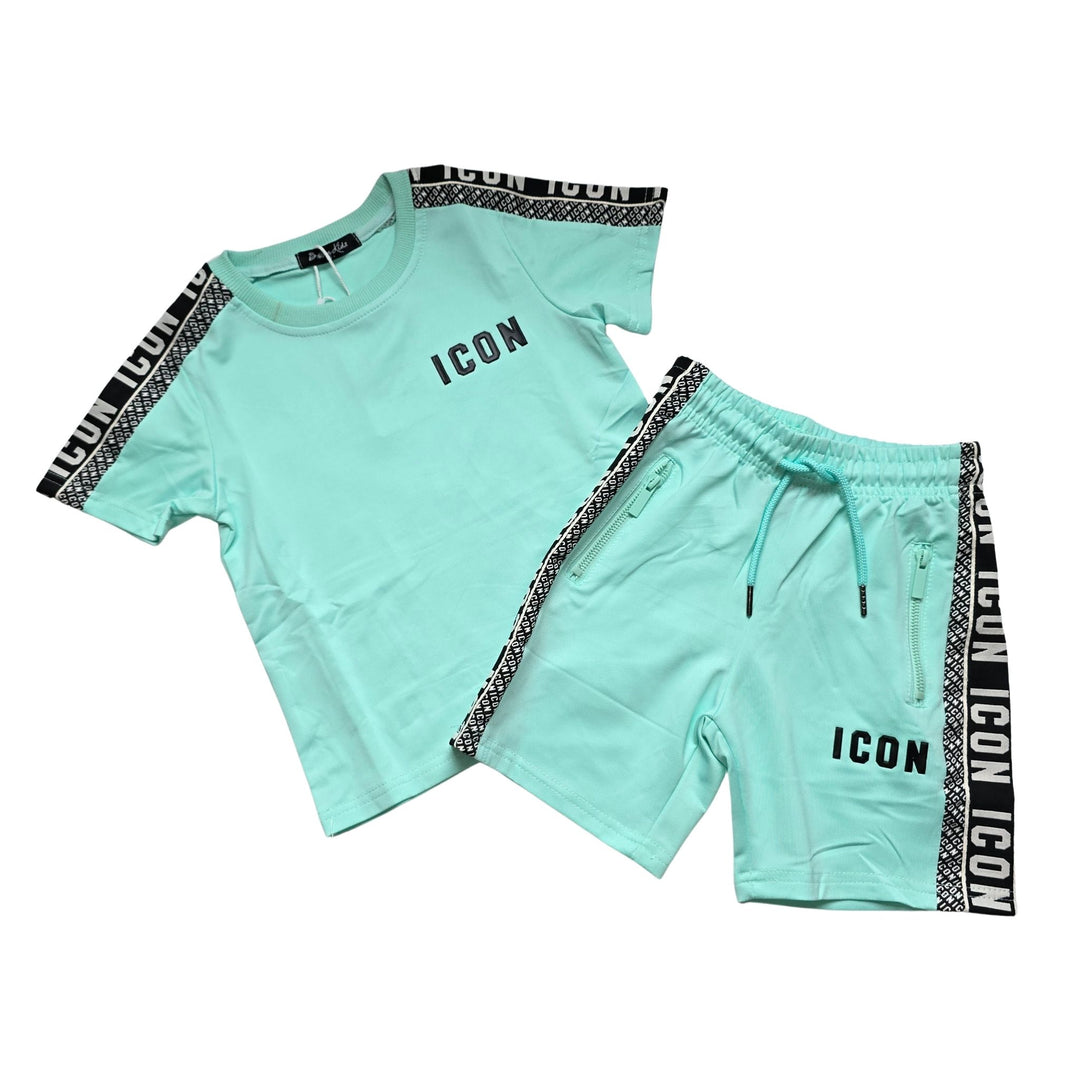 Mintgroene ICON set met sportieve look
