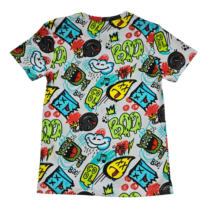 Opvallend emoji shirt met BOO print