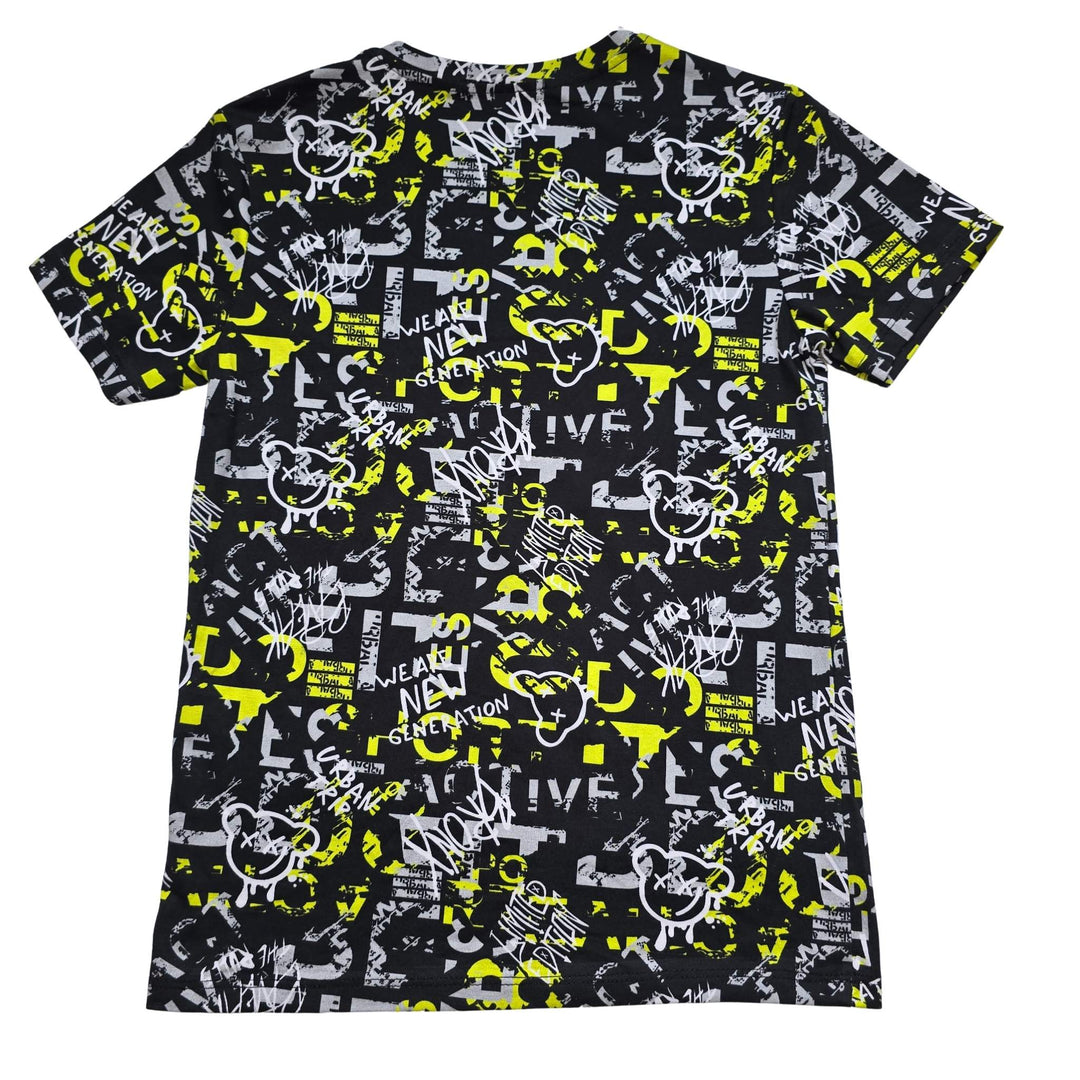 Zwart shirt met opvallende graffiti print