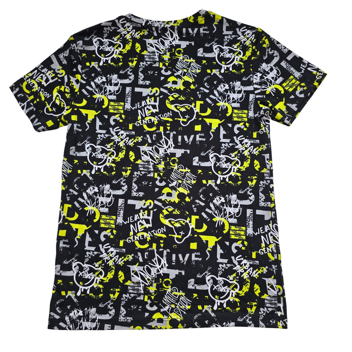 Zwart shirt met opvallende graffiti print